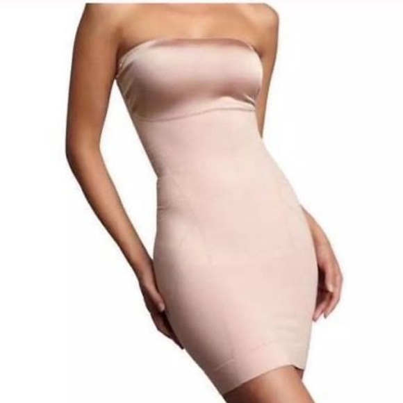 SPANX Other - Spanx Slimmer & Shine Strapless Slip Shimmer Nude Champagne wedding date night